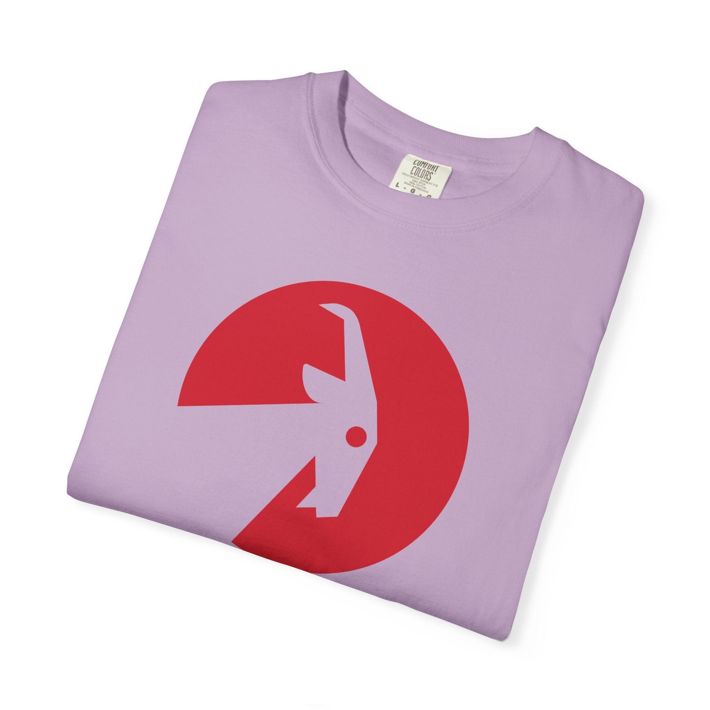 BILLY Unisex Garment-Dyed Tişört (Siyah/Kırmızı Vertical Logo)