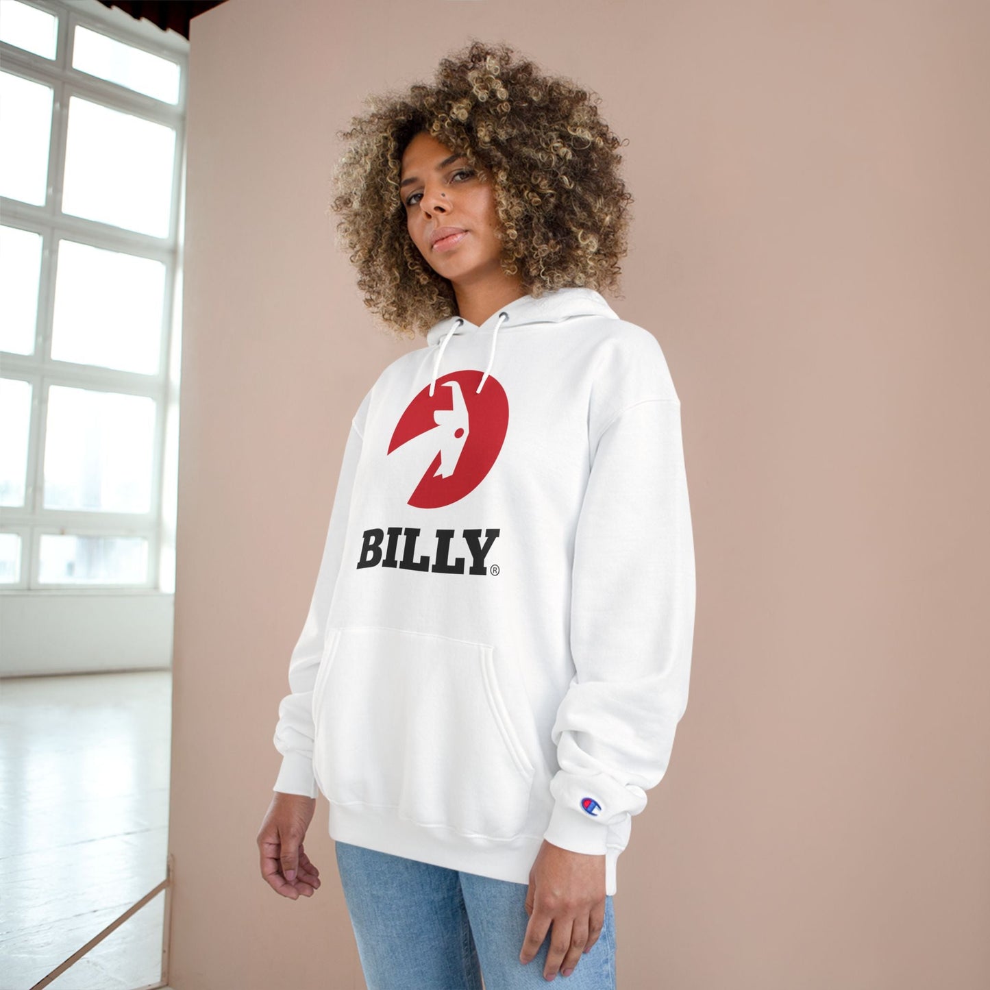 BILLY Core Adult Unisex Kapüşonlu (Kırmızı/Siyah Vertical Logo)