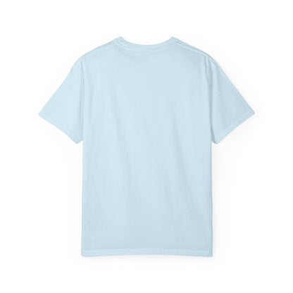 BILLY Unisex Garment-Dyed Tişört (Siyah/Kırmızı Vertical Logo)